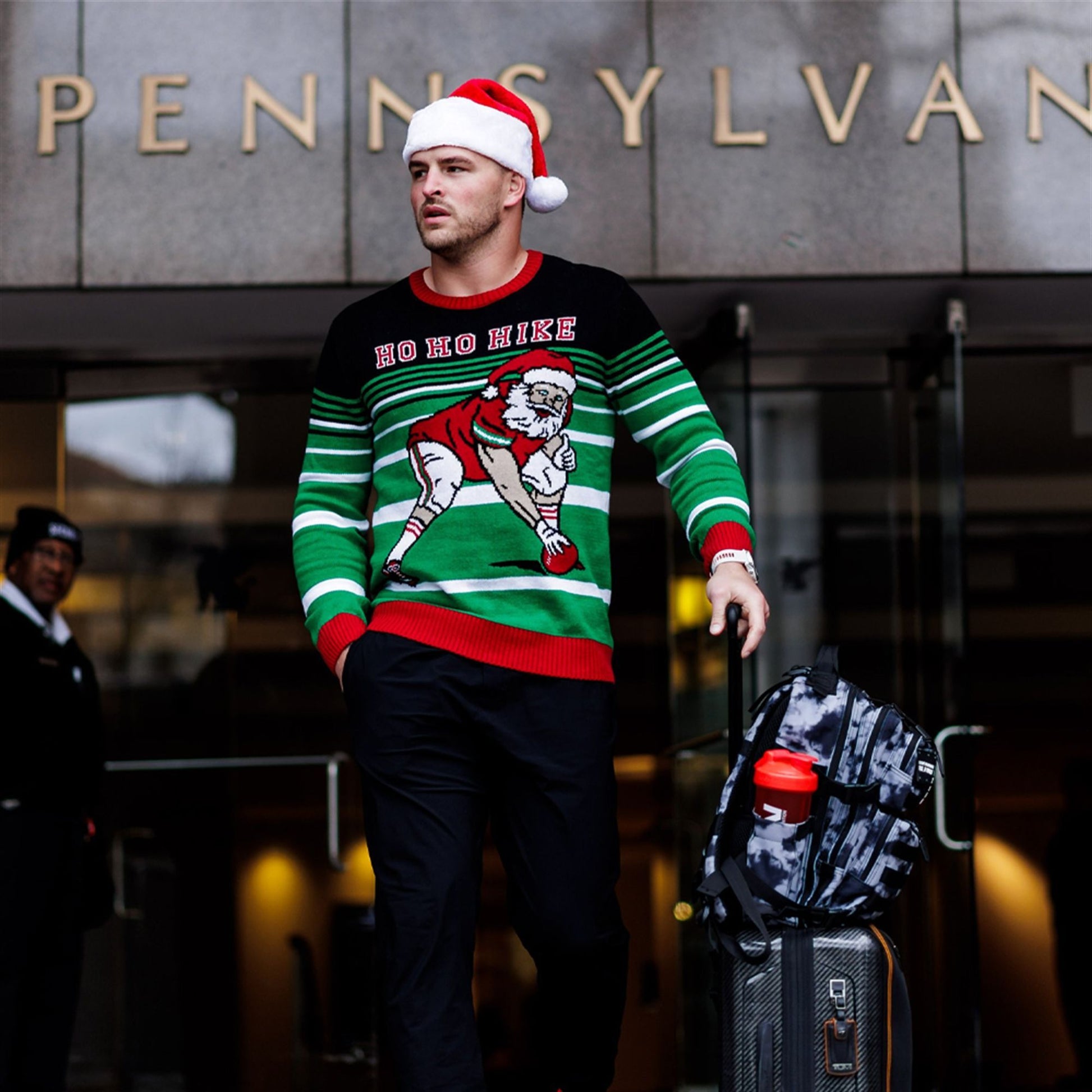 Cowboys Logan Wilson Ho Ho Hike Christmas Ugly Sweater - Moonbestprint