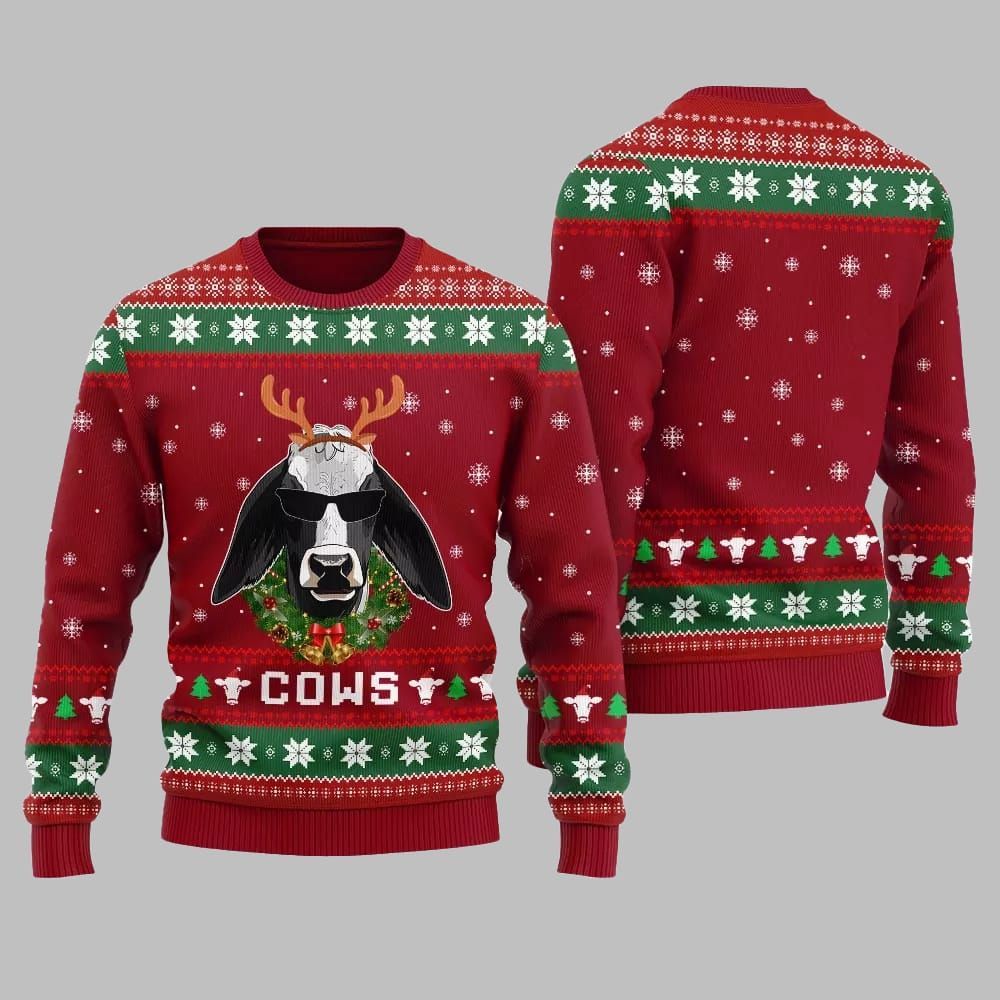 Cows Ugly Sweater 2026 Christmas - Moonbestprint