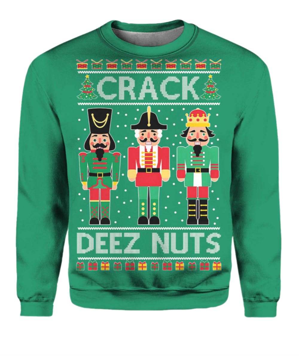 Crack Deez Nuts Ugly Christmas Sweater - Moonbestprint
