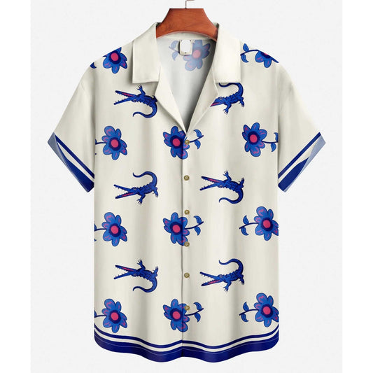 Crocodile Quick Cabana Hawaiian Shirt- Moonbestprint
