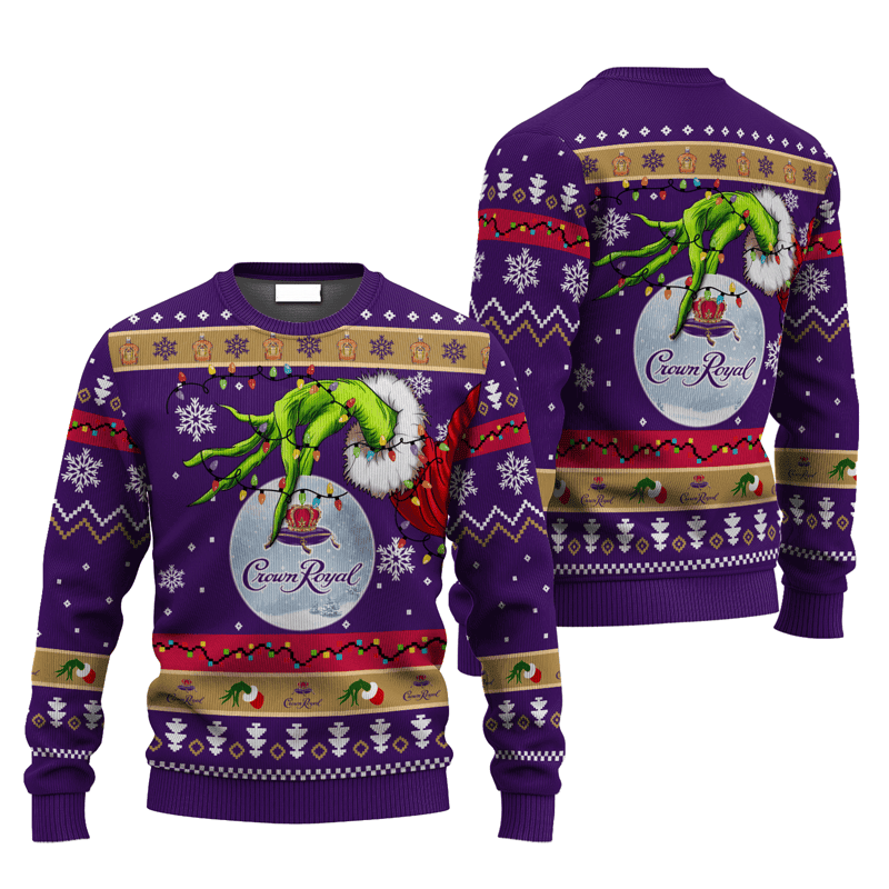 Crown Royal Grinch Hand Stock Ugly Sweater – Moonbestprint