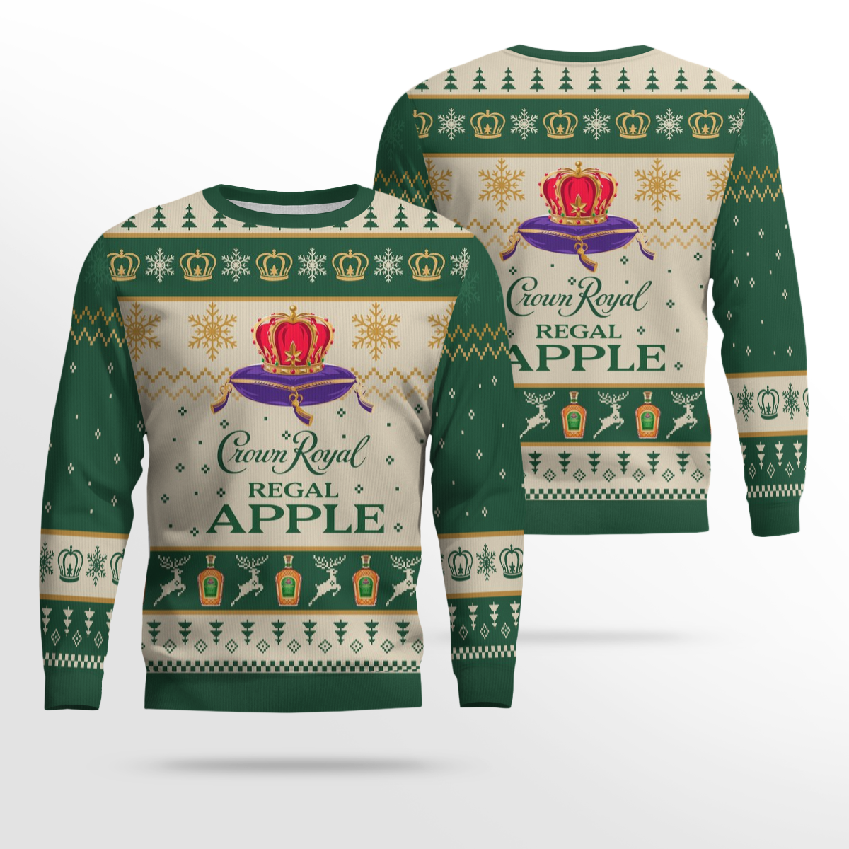 Crown Royal Regal Apple Ugly Sweater – Moonbestprint