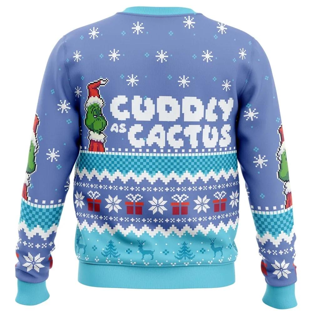 Cuddly as a Cactus Grinch Ugly Christmas Sweater, Grinch Holiday Sweater Moonbestprint
