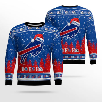 Custom 2025 Buffalo Bills Santa Christmas Ugly Sweater – Moonbestprint