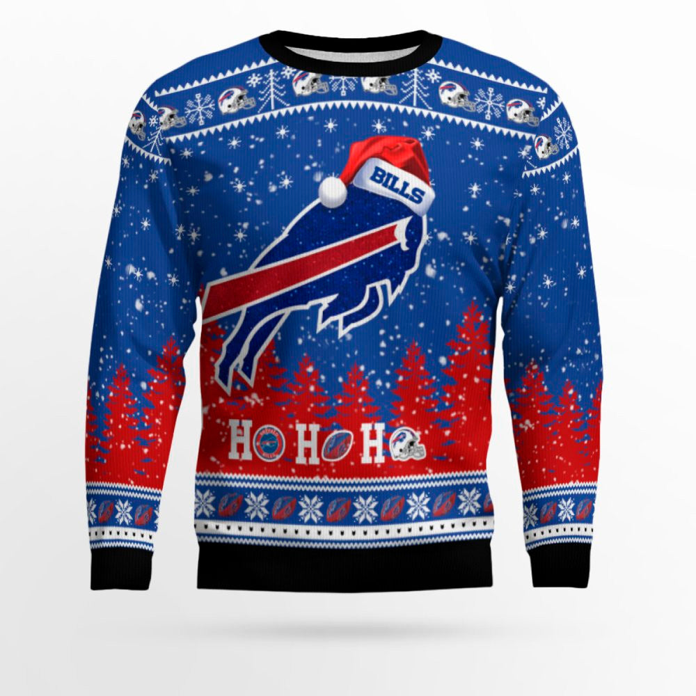 Custom 2025 Buffalo Bills Santa Christmas Ugly Sweater – Moonbestprint