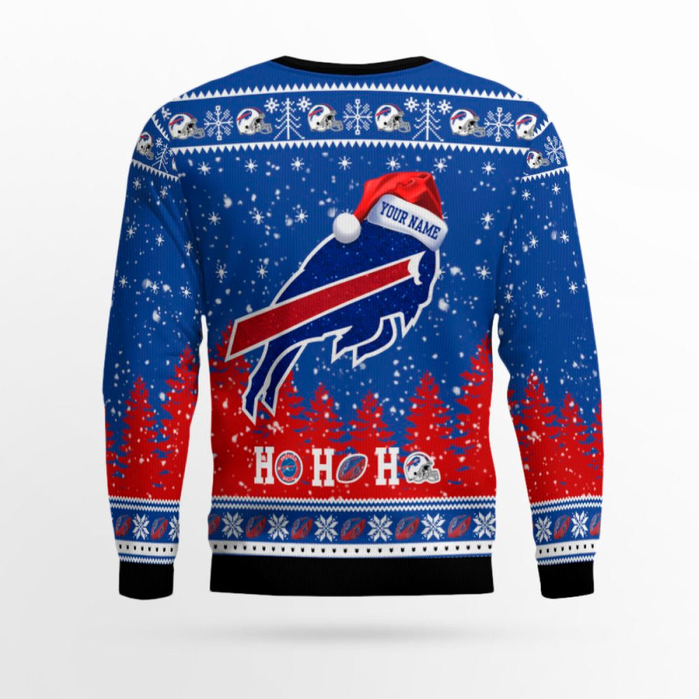 Custom 2025 Buffalo Bills Santa Christmas Ugly Sweater – Moonbestprint