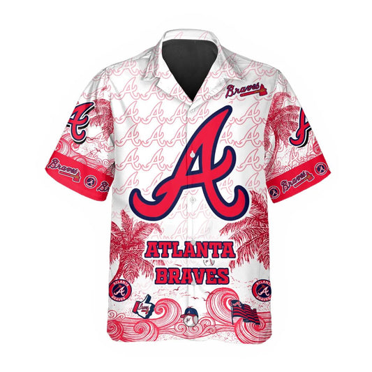Custom Atlanta Braves Hawaiian Shirt, Atlanta Braves Aloha Shirt, MLB Hawaiian Shirt Moonbestprint