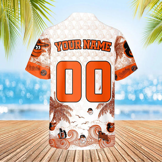 Custom Baltimore Orioles Hawaiian Shirt, Baltimore Orioles Aloha Shirt, MLB Hawaiian Shirt Moonbestprint