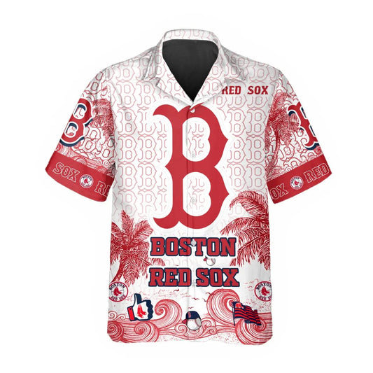 Custom Boston Red Sox Hawaiian Shirt, Red Sox Aloha Shirt, MLB Hawaiian Shirt Moonbestprint