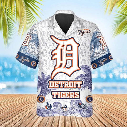 Custom Detroit Tigers Hawaiian Shirt, Detroit Tigers Aloha Shirt, MLB Hawaiian Shirt Moonbestprint