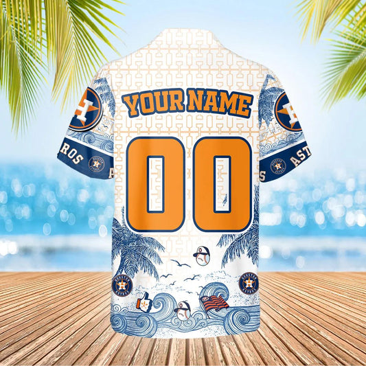 Custom Houston Astros Hawaiian Shirt, Houston Astros Aloha Shirt, MLB Hawaiian Shirt Moonbestprint