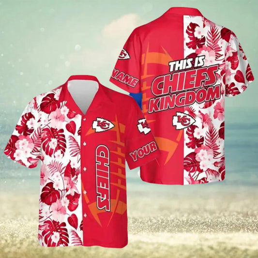 Custom Kansas City Chiefs Kingdom Football Hawaiian Shirt, NFL Hawaiian Shirt Moonbestprint