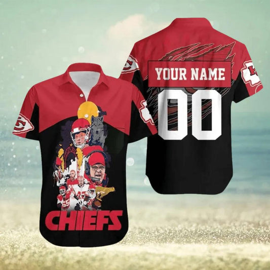 Custom Kansas City Chiefs Super Bowl Hawaiian Shirt, NFL Hawaiian Shirt Moonbestprint