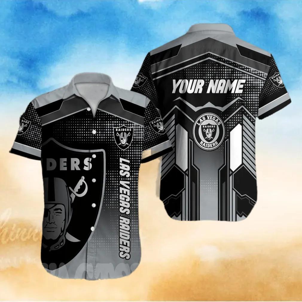 Custom Las Vegas Raiders Full Print Classic Hawaiian Shirt, NFL Hawaiian Shirt Moonbestprint