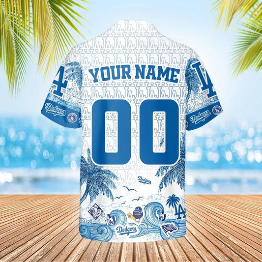 Custom Los Angeles Dodgers Hawaiian Shirt, Dodgers Aloha Shirt, MLB Hawaiian Shirt Moonbestprint