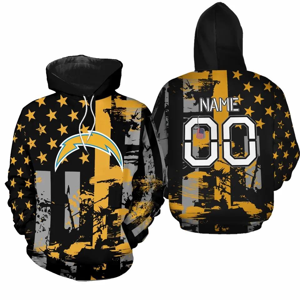 Custom Los Angeles Team Chargerss 3D Hoodie, NFL Hoodie Moonbestprint
