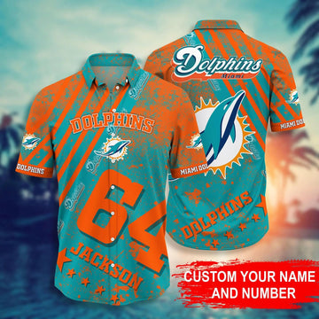 Custom Miami Dolphins NFL Style Hot Trending Hawaiian Shirt, NFL Hawaiian Shirt Moonbestprint