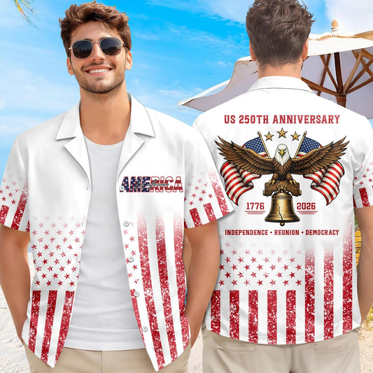 Custom Name Eagles 250th Birthday Independence - Reunion - Democracy Hawaii Shirt, 250th Anniversary Gift Moonbestprint