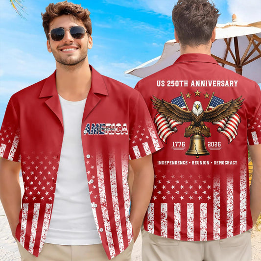 Custom Name Eagles 250th Birthday Independence - Reunion - Democracy Hawaii Shirt 2, 250th Anniversary Gift Moonbestprint