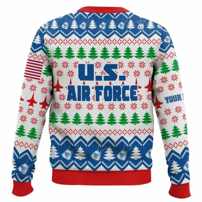 Custom Name Grinch x US Air Force Ugly Sweater, Grinch Holiday Sweater Moonbestprint