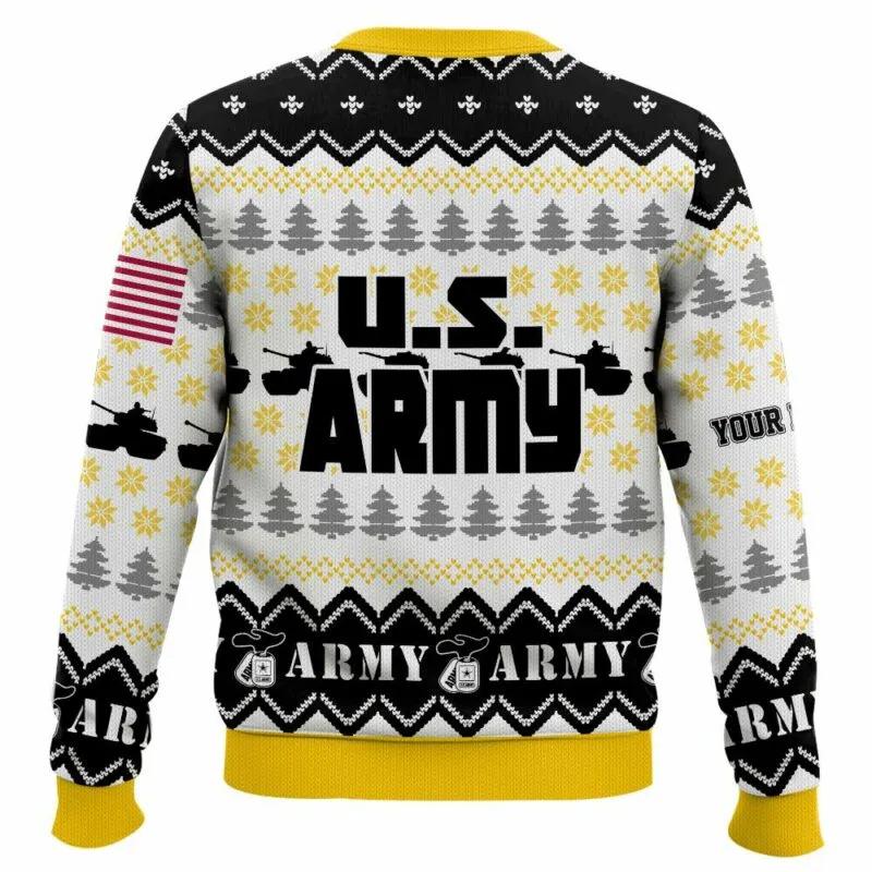 Custom Name Grinch x US Army Ugly Sweater, Grinch Holiday Sweater Moonbestprint