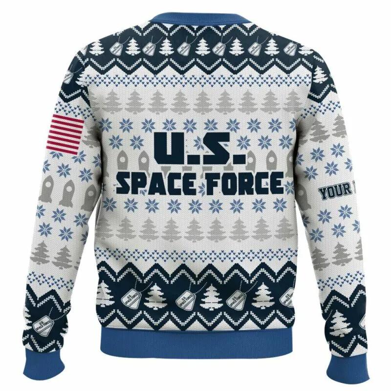 Custom Name Grinch x US Space Force Ugly Christmas Sweater, Grinch Holiday Sweater Moonbestprint