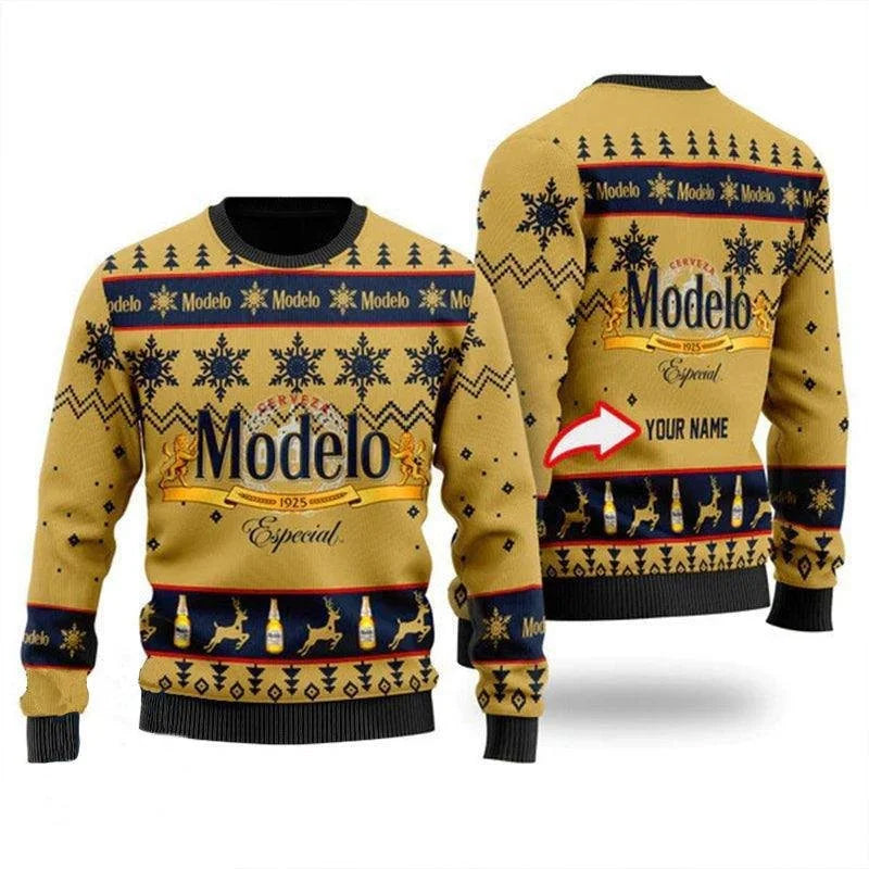 Custom Name Modelo Especial Christmas Ugly Sweater 2025 – Moonbestprint