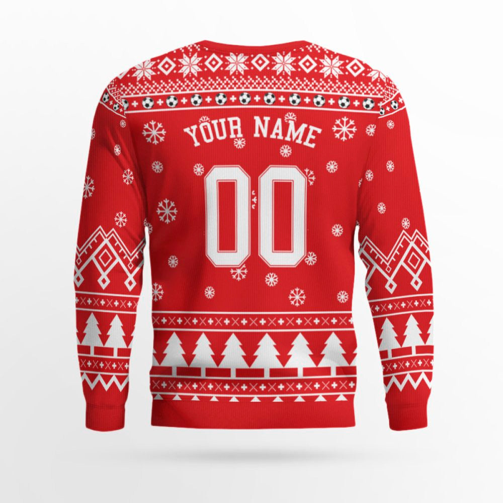 Custom Name & Number Arsenal Football Club Ugly Christmas Sweater 2025 – Moonbestprint