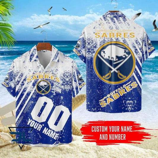 Custom Name Number Buffalo Sabres NHL Hawaiian Shirt, NHL Hawaiian Shirt Moonbestprint