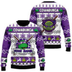 Custom Name Teenage Mutant Ninja Turtles Donatello Does Machines Ugly Christmas Sweater 2025 Purple – Moonbestprint