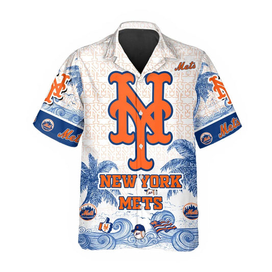 Custom New York Mets Hawaiian Shirt, New York Mets Aloha Shirt, MLB Hawaiian Shirt Moonbestprint