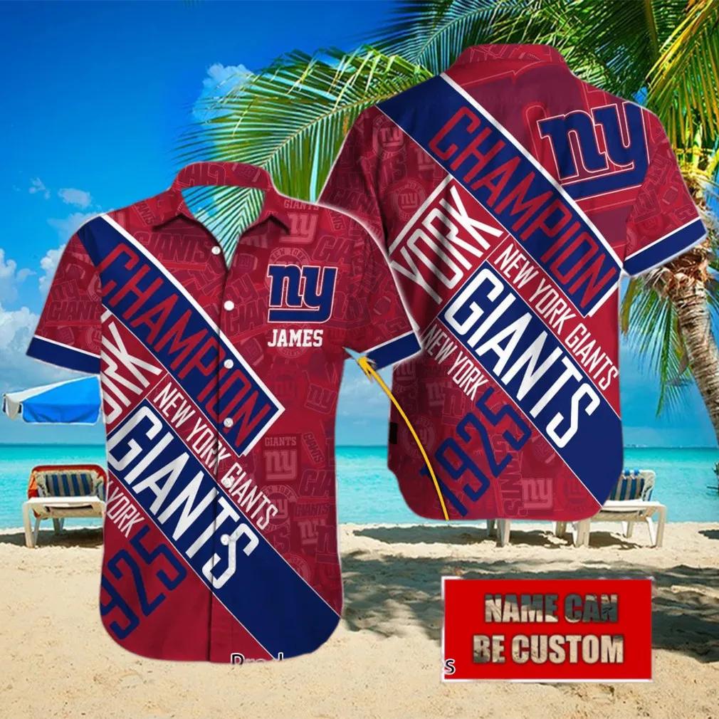 Custom News Yorks Giants Team Logo Hawaiian Shirt, NFL Hawaiian Shirt Moonbestprint