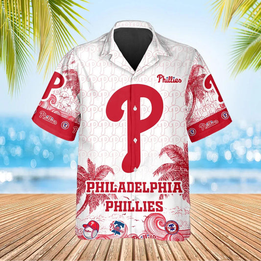 Custom Philadelphia Phillies Hawaiian Shirt, Phillies Hawaiian Shirt, MLB Hawaiian Shirt Moonbestprint