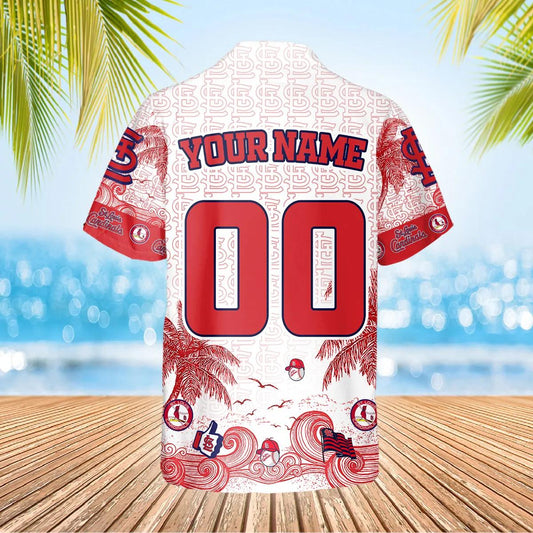 Custom St. Louis Cardinals Hawaiian Shirt, St. Louis Cardinals Aloha Shirt, MLB Hawaiian Shirt Moonbestprint