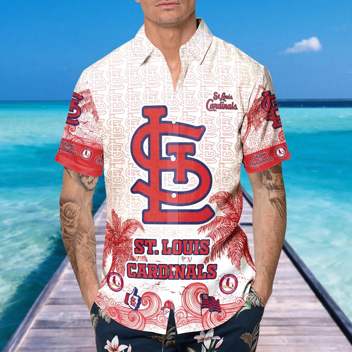 Custom St. Louis Cardinals Hawaiian Shirt, St. Louis Cardinals Aloha Shirt, MLB Hawaiian Shirt Moonbestprint