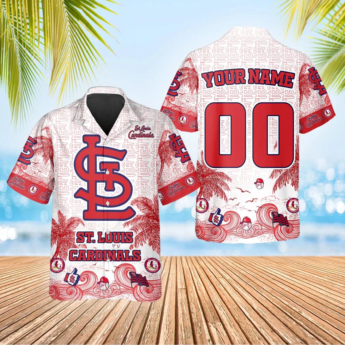 Custom St. Louis Cardinals Hawaiian Shirt, St. Louis Cardinals Aloha Shirt, MLB Hawaiian Shirt Moonbestprint