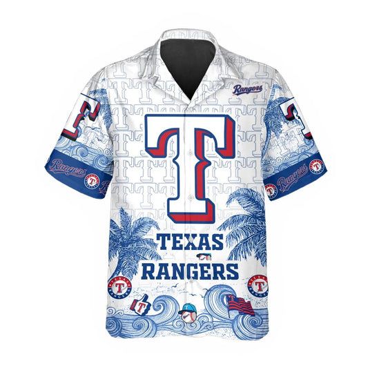 Custom Texas Rangers Hawaiian Shirt, Texas Rangers Aloha Shirt, MLB Hawaiian Shirt Moonbestprint
