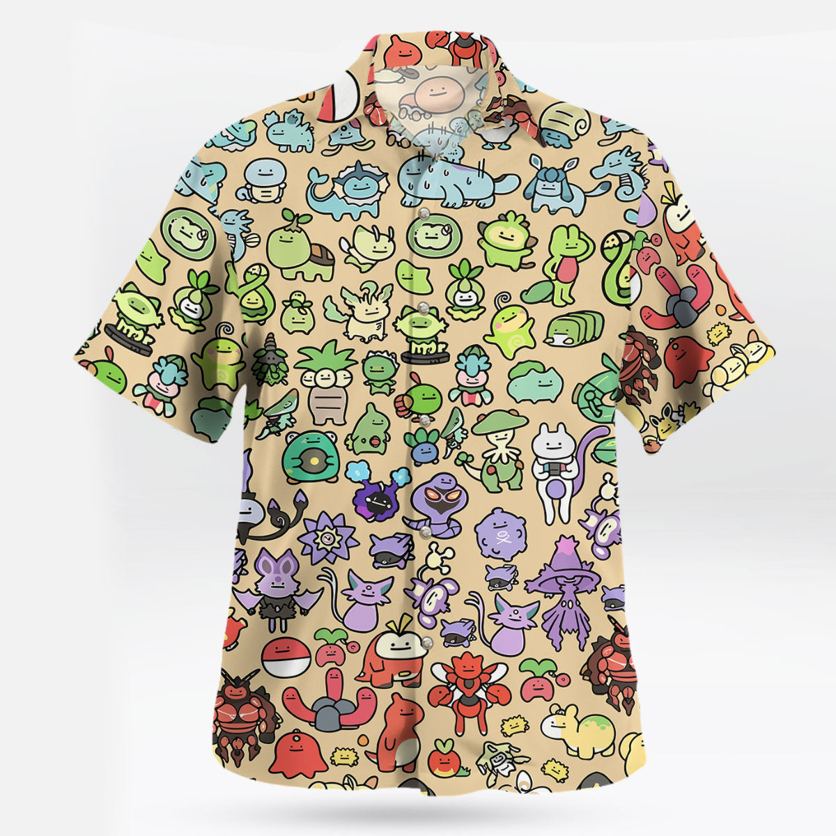 Cute Kanto Pokemon Chibi Hawaiian Shirt Cartoon – Moonbestprint