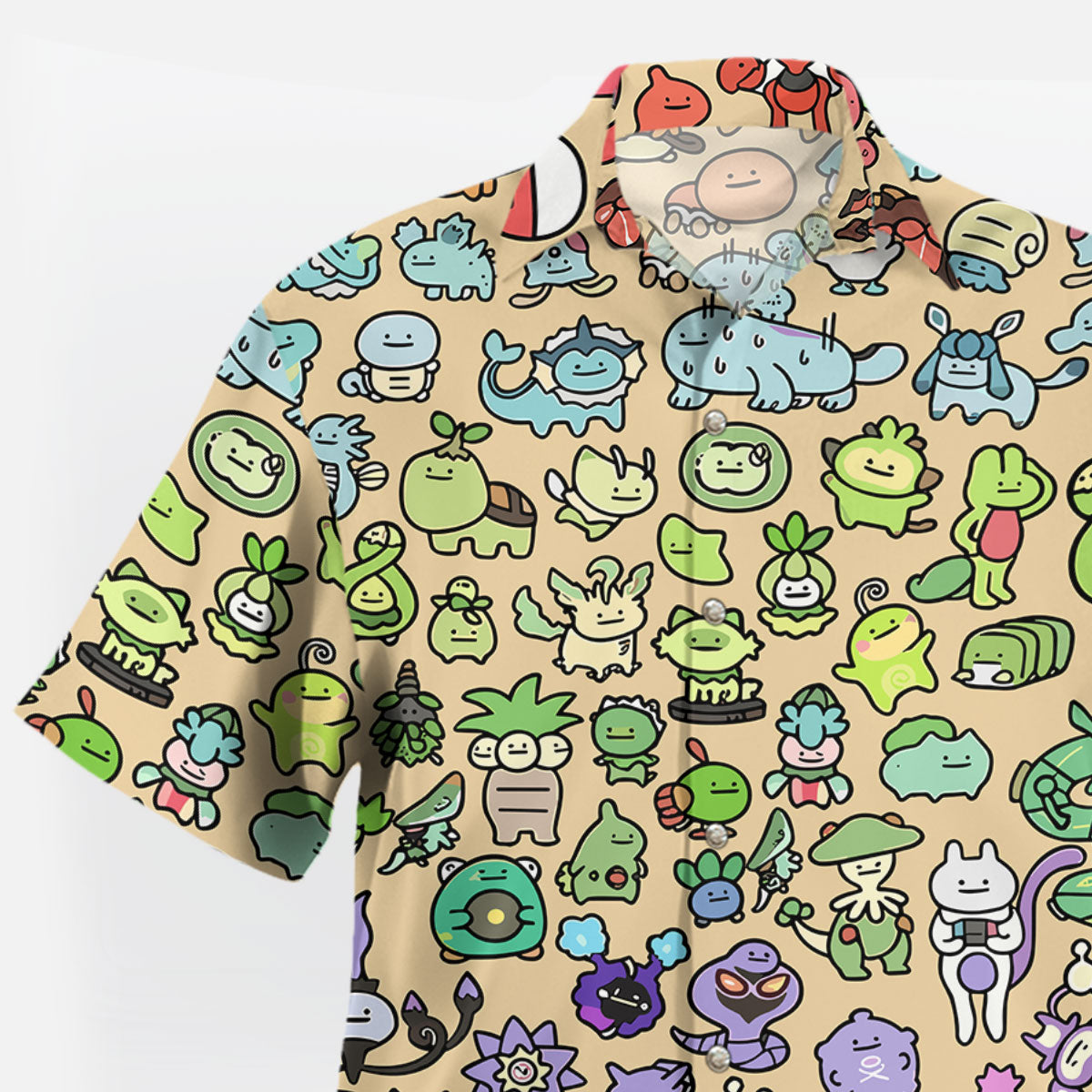 Cute Kanto Pokemon Chibi Hawaiian Shirt Cartoon – Moonbestprint