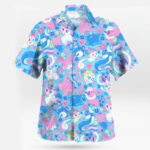 Cute Pokemon Hawaiian Shirt Pink and Blue Tropical Vibes – Moonbestprint
