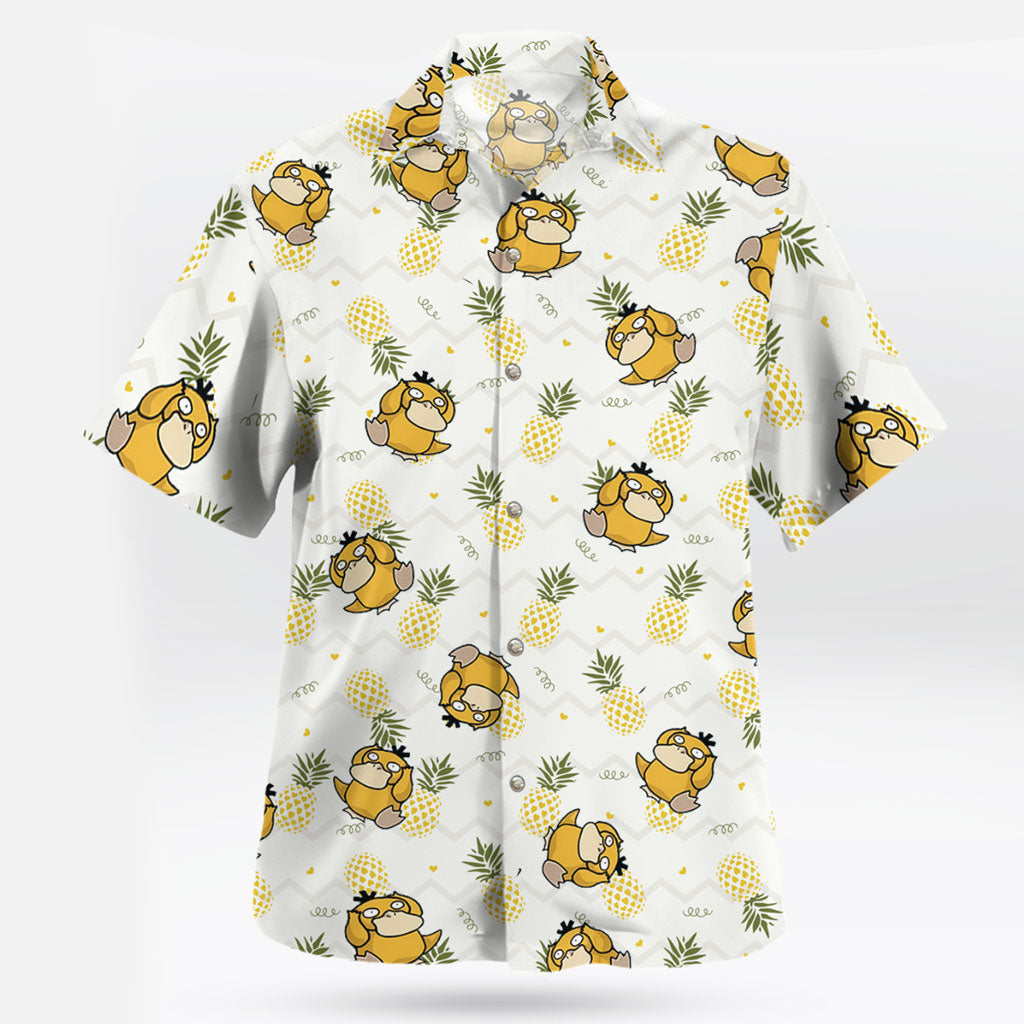 Cute Psyduck Pineapple Pattern Hawaiian Shirt Tropical Quirk Style – Moonbestprint