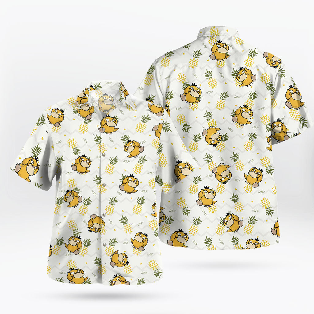 Cute Psyduck Pineapple Pattern Hawaiian Shirt Tropical Quirk Style – Moonbestprint