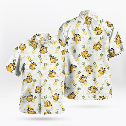 Cute Psyduck Pineapple Pattern Hawaiian Shirt Tropical Quirk Style – Moonbestprint