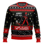 Sorry I'm Late I had to walk my dogpool Deadpool Ugly Sweater – Moonbestprint