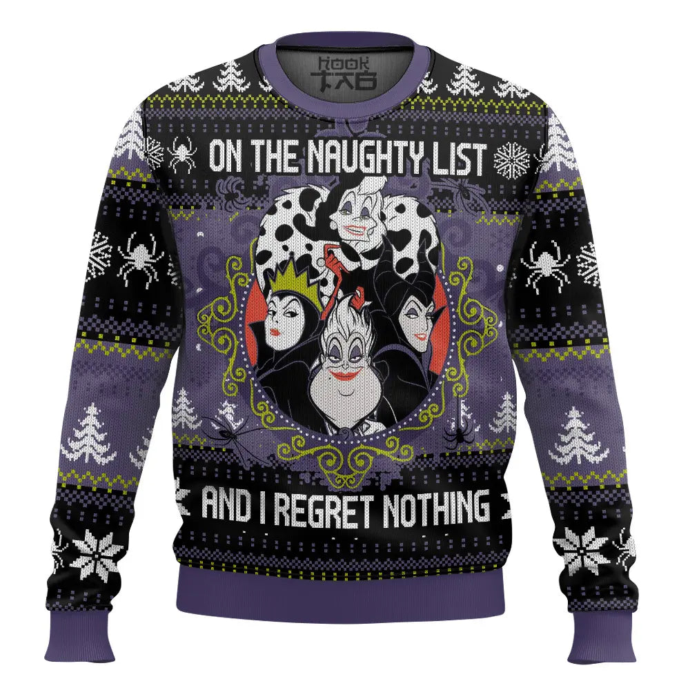 Disney Villains On The Naughty List Ugly Sweater – Moonbestprint