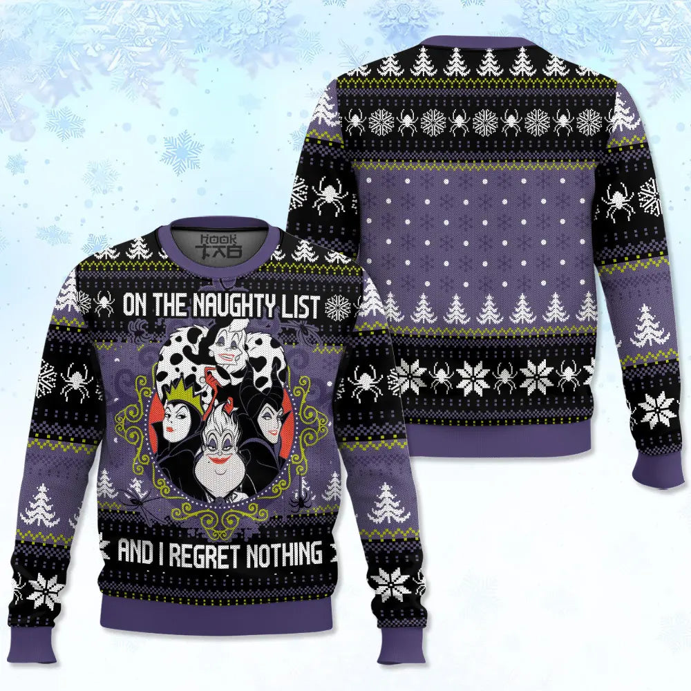Disney Villains On The Naughty List Ugly Sweater – Moonbestprint