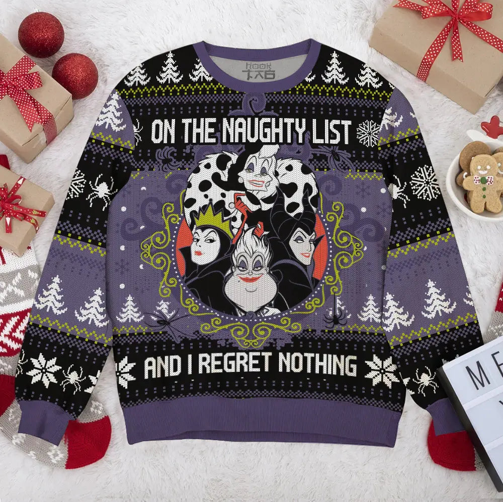 Disney Villains On The Naughty List Ugly Sweater – Moonbestprint