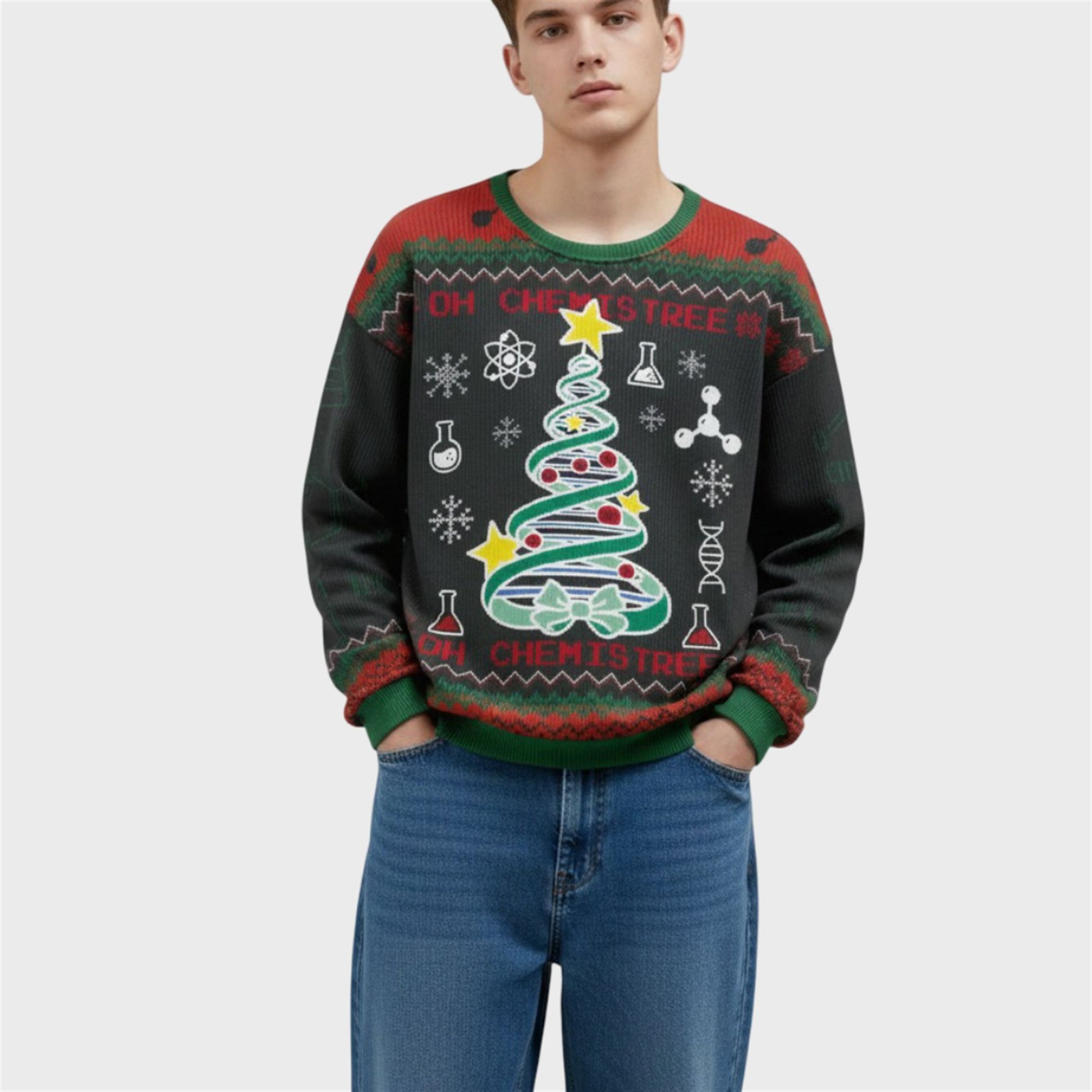 DNA Tree Ugly Christmas Sweater - Moonbestprint