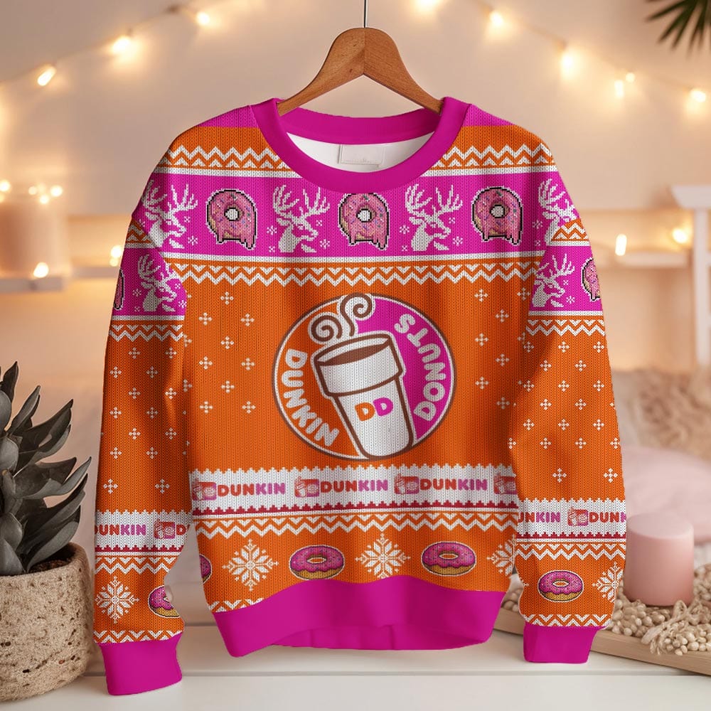 Dunkin' (formerly Dunkin' Donuts) Ugly Sweater – Moonbestprint