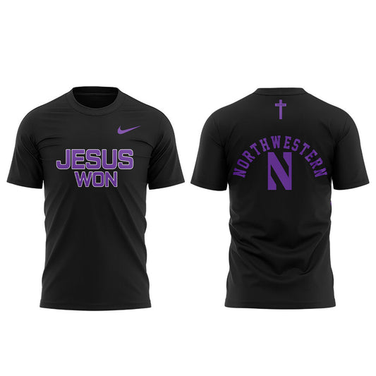 Northwestern Football JESUS WON 2025 Combo Tshirt | SR57 Moonbestprint